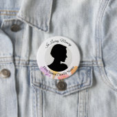 Blumen-Gedenkfoto-Button Button (Beispiel)