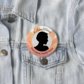 Blumen-Gedenkfoto-Button Button (Beispiel)