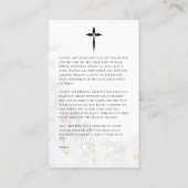 Blumen-Gedenkkarten zum Gebet Visitenkarte (Rückseite)