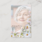 Blumen-Gedenkkarten zum Gebet Visitenkarte (Vorderseite)