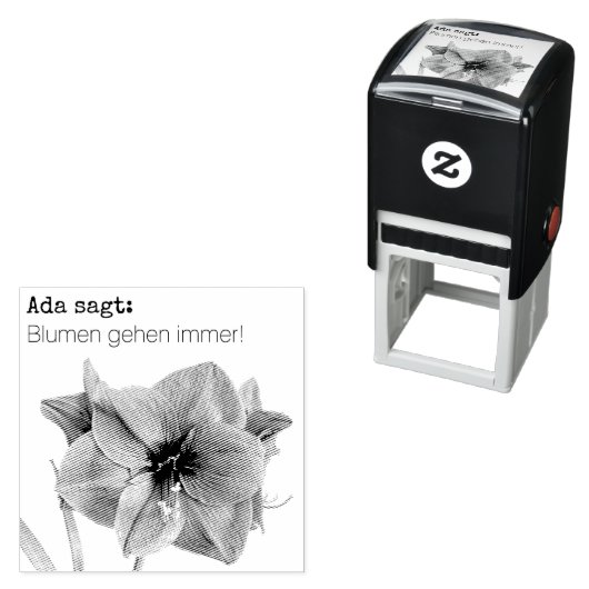 Blumen gehen immer permastempel (Beispiel)