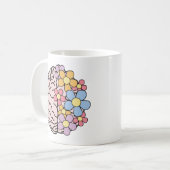 Blumen-Gehirn Geist Kaffeetasse (Vorderseite Links)