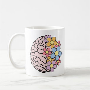 Blumen-Gehirn Geist Kaffeetasse