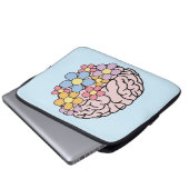 Blumen-Geist Gehirn Laptopschutzhülle (Vorne Knopf)