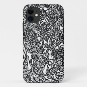 Blumen-Gekritzel Case-Mate iPhone Hülle