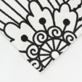 Blumen-Gekritzel Fleecedecke (Ecke)