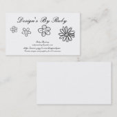 Blumen-Gekritzel-Geschäfts-Karte Visitenkarte (Vorne/Hinten)