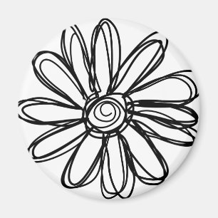 Blumen-Gekritzel Magnet