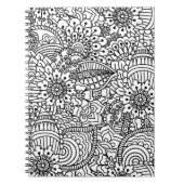 Blumen-Gekritzel Notizblock (Vorderseite)