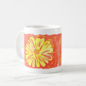 Blumen - Gelbe Blumen Kaffeetasse (Vorderseite Links)