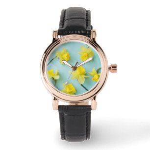Blumen   Gelbe Daffodien Armbanduhr