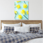 Blumen | Gelbe Daffodien Leinwanddruck (Insitu (Schlafzimmer))