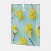 Blumen | Gelbe Daffodien Ornament Aus Glas (Vorderseite links)