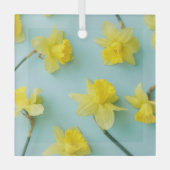 Blumen | Gelbe Daffodien Ornament Aus Glas (Vorderseite)