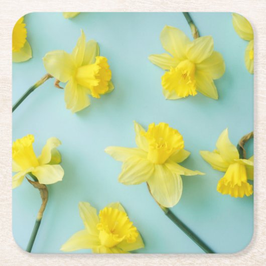 Blumen | Gelbe Daffodien Rechteckiger Pappuntersetzer (Vorderseite)