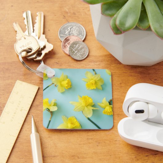 Blumen | Gelbe Daffodien Schlüsselanhänger (Schreibtisch)