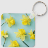 Blumen | Gelbe Daffodien Schlüsselanhänger (Rückseite)