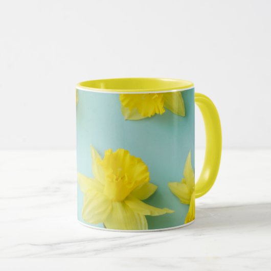 Blumen | Gelbe Daffodien Tasse (VorderseiteRechts)