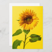 Blumen | Gelbe Sonnenblume Dankeskarte (Vorne/Hinten)