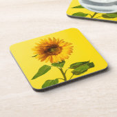 Blumen | Gelbe Sonnenblume Getränkeuntersetzer (Linke Seite)