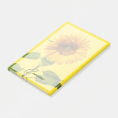 Blumen | Gelbe Sonnenblume Post-it Klebezettel (angewinkelt)
