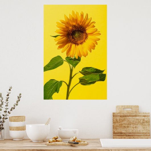 Blumen | Gelbe Sonnenblume Poster (Küche)