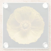 Blumen | Gelber Mohn Glasuntersetzer (Rückseite)
