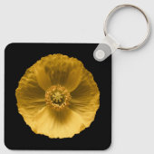 Blumen | Gelber Mohn Schlüsselanhänger (Rückseite)