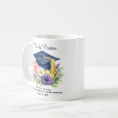 🎓Blumen-Gelehrten-Feier-Tasse Kaffeetasse (Vorderseite Links)
