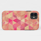 Blumen geometrisches Muster Case-Mate iPhone Hülle (Rückseite (Horizontal))