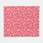 Blumen geometrisches Muster Fleecedecke (Vorderseite (Horizontal))