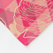 Blumen geometrisches Muster Fleecedecke (Ecke)