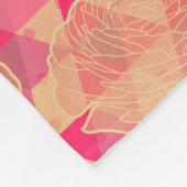 Blumen geometrisches Muster Fleecedecke (Ecke)