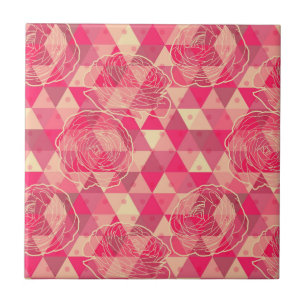 Blumen geometrisches Muster Fliese