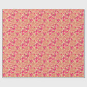 Blumen geometrisches Muster Geschenkpapier (Flach)