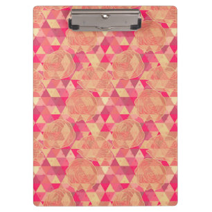 Blumen geometrisches Muster Klemmbrett
