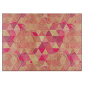 Blumen geometrisches Muster Schneidebrett (Vorderseite)