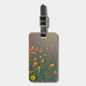 Blumen Gepäckanhänger mit Tulpen (Vorderseite vertikal)