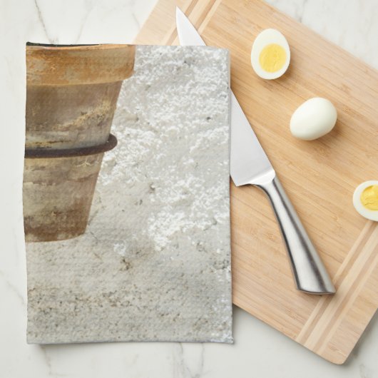 Blumen | Geranium in Blume in Pot Geschirrtuch (Viertel Falte)