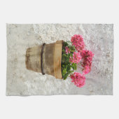 Blumen | Geranium in Blume in Pot Geschirrtuch (Horizontal)
