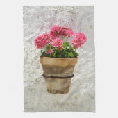 Blumen | Geranium in Blume in Pot Geschirrtuch (Vertikal)