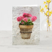 Blumen | Geranium in Blume in Pot Karte (Gelbe Blume)