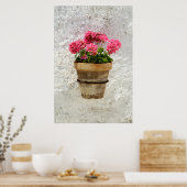 Blumen | Geranium in Blume in Pot Poster (Küche)