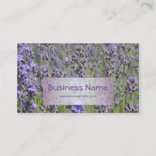 Blumen-Geschäft - Lavendelfelder Visitenkarte (Vorderseite)
