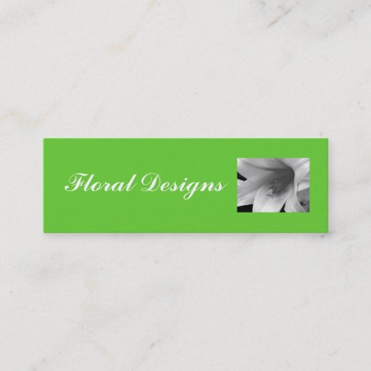 Blumen-Geschäfts-Visitenkarte Mini Visitenkarte (Vorderseite)