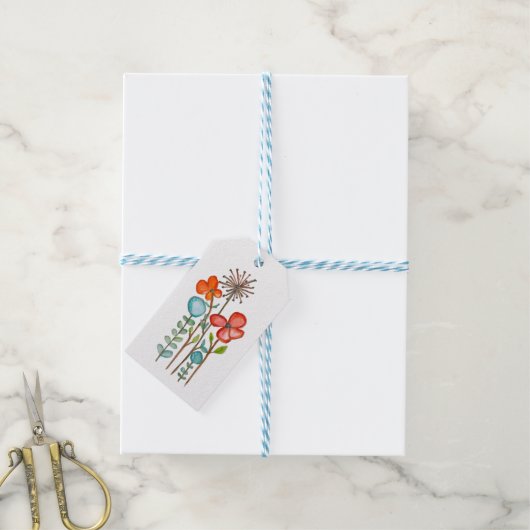 Blumen Geschenkanhänger (Mit Garn)