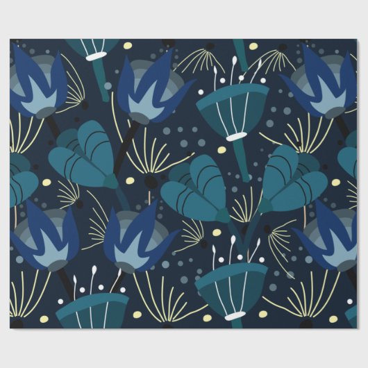 Blumen Geschenkpapier (Flach)