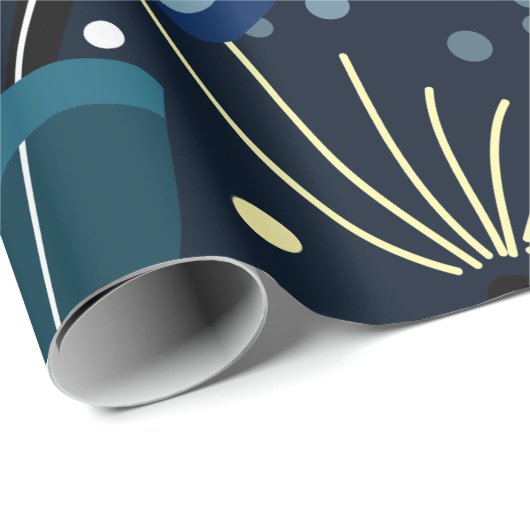 Blumen Geschenkpapier (Rolleneckpunkt)