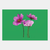 Blumen Geschenkpapier Bogen Set (Vorderseite)
