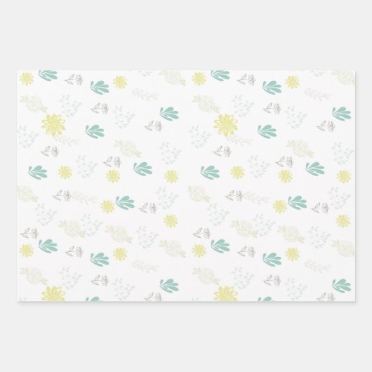 Blumen Geschenkpapier Set (Vorderseite 2)